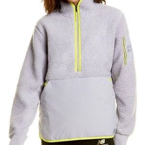New Balance Women's Q Speed Sherpa Anorak in whisper grey